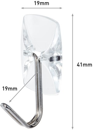 Keukenhaak Command kunststof transparant incl bevestigingsstrip-3