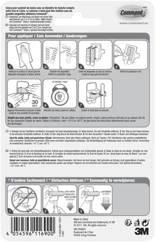 Bezemhouder Command inclusief bevestigingsstrip wit-3
