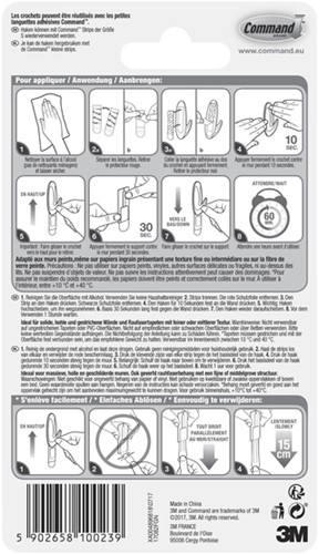 Haak Command design incl bevestigingsstrip-1