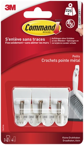 Draadhaak Command incl bevestigingsstrip 3 stuks