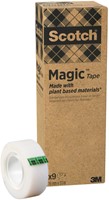 Plakband Scotch Magic 900 19mmx33m onzichtbaar mat 9 rollen