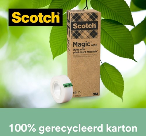 Plakband Scotch Magic 900 19mmx33m onzichtbaar mat 9 rollen-1