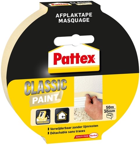 Afplaktape Pattex Classic 30mmx50m creme
