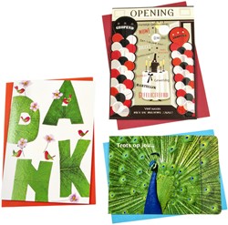 Wenskaart Paperclip diversen navulset à 12 stuks