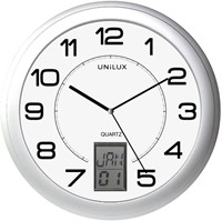 Wandklok Unilux Instinct Ø 30.5cm zilvergrijs/wit