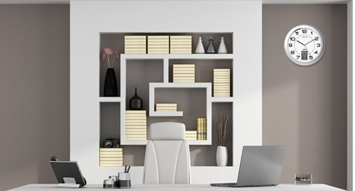 Wandklok Unilux Instinct Ø 30.5cm zilvergrijs/wit-3