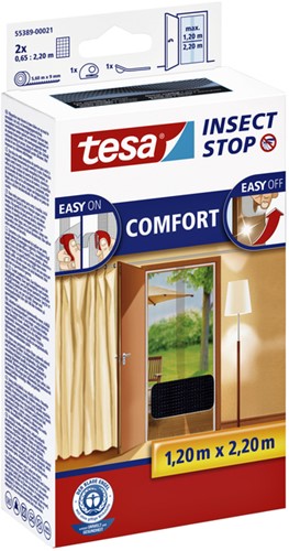 Insectenhor tesa® Insect Stop COMFORT deur 2x 0,65x2,20m zwart-2