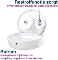 Toiletpapierdispenser Tork T1 Elevation jumbo wit 554000-1