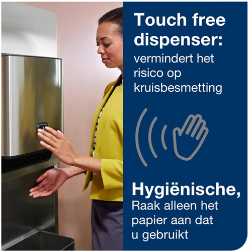 Handdoekroldispenser Tork H1 Image Line Matic zilver 460001-1