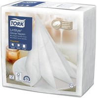 Dinerservet Tork Linstyle Premium 1/4 vouw 1-laags 390x390mm 50 vel wit 478722
