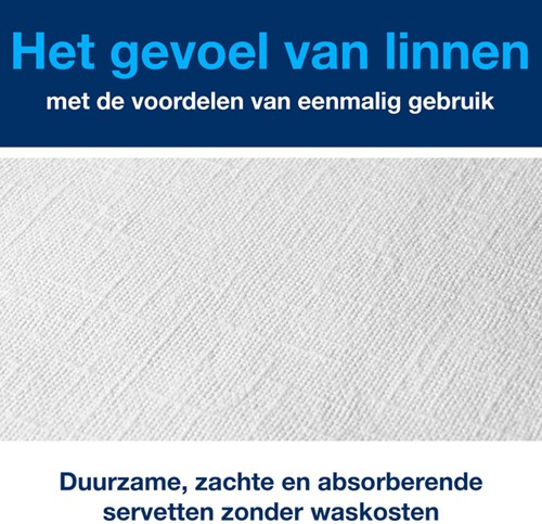 Dinerservet Tork Linstyle Premium 1/4 vouw 1-laags 390x390mm 50 vel wit 478711-1