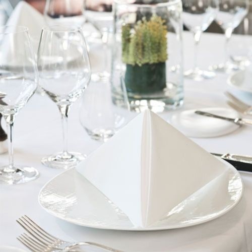 Dinerservet Tork Linstyle Premium 1/4 vouw 1-laags 390x390mm 50 vel wit 478722-3