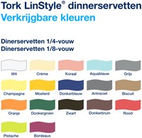 Dinerservet Tork Linstyle Premium 1/8 vouw 1-laags 390x390mm 50 vel wit 478145-3