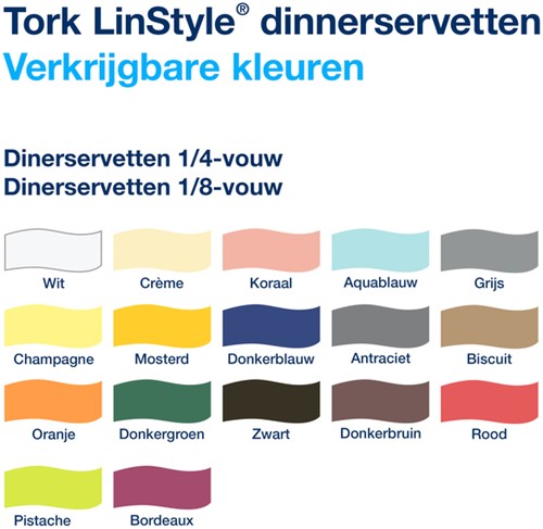 Dinerservet Tork Linstyle Premium 1/8 vouw 1-laags 390x390mm 50 vel wit 478145-3