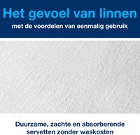 Dinerservet Tork Linstyle Premium 1/8 vouw 1-laags 390x390mm 50 vel wit 478145-1