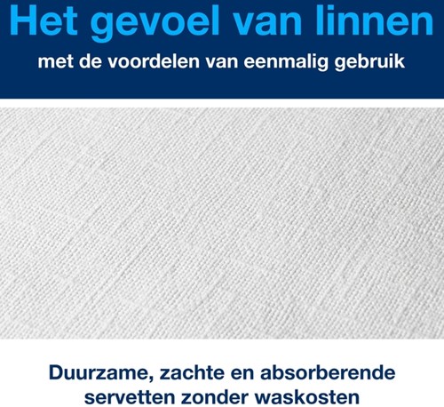 Dinerservet Tork Linstyle Premium 1/8 vouw 1-laags 390x390mm 50 vel wit 478180-2