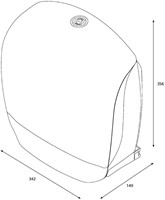 Toiletpapierdispenser Katrin Gigant L jumbo groot wit 90083-3