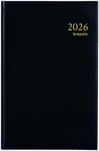 Agenda 2026 Brepols Saturnus Lima 2dagen/1pagina zwart