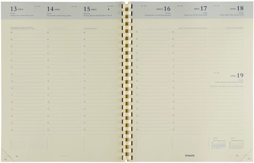 Agendavulling 2026 Brepols Concorde 7dagen/2pagina's crème