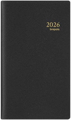 Agenda 2026 Brepols Interplan Genova 7dagen/2pagina's spiraal zwart