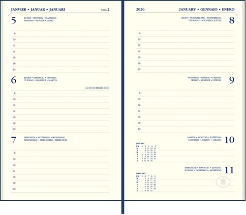 Agenda 2027 Ryam Memoplan 7 Nappa 7dagen/2pagina's assorti-2
