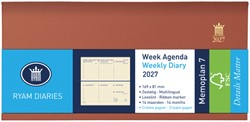 Agenda 2027 Ryam Memoplan 7 Nappa 7dagen/2pagina's landscape assorti