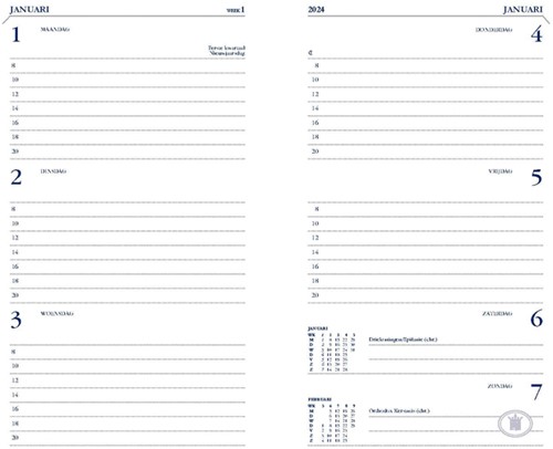 Agenda 2026 Ryam Memoplan 7 Mundior 7dagen/2pagina's zwart-2