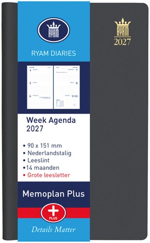 Agenda 2027 Ryam Memoplan 7 Plus Mundior 7dagen/2pagina's assorti-3