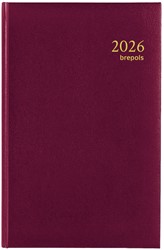 Agenda 2025 Brepols Saturnus kort 1dag/1pagina bordeaux