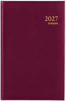 Agenda 2025 Brepols Saturnus kort 1dag/1pagina bordeaux