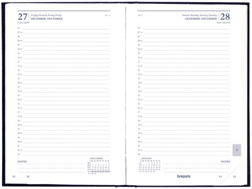 Agenda 2025 Brepols Saturnus kort 1dag/1pagina bordeaux-2