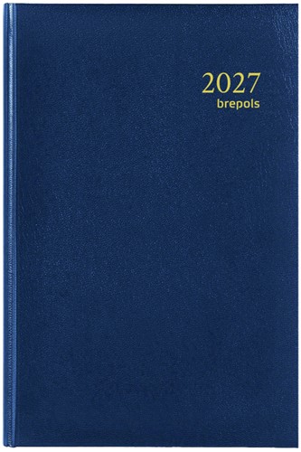 Agenda 2027 Brepols Saturnus Luxe 1dag/1pagina blauw