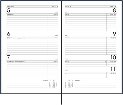 Agenda 2026 Ryam Efficiency Baladek 7dagen/2pagina's bordeaux-2