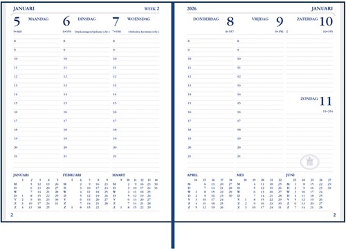 Agenda 2027 Ryam Weekplan Plus Mercury groot letter 7dagen/2pagina's zwart-2