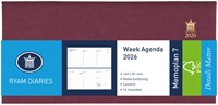 Agenda 2026 Ryam Memoplan 7 Mundior 7dagen/2pagina's landscape bordeaux