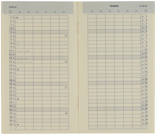 Agendavulling 2026 Brepols Plan-O-Rama 1maand/2pagina's