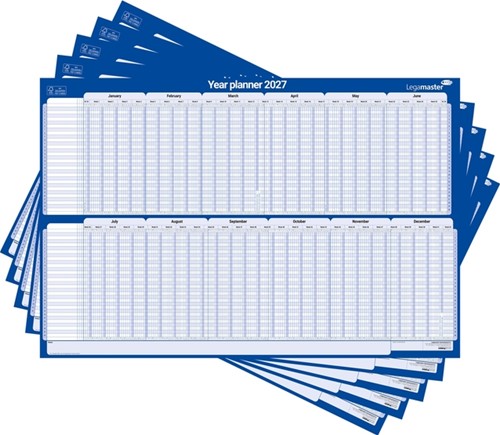 Projectplanner 2027 Legamaster 90x60cm horizontaal gelamineerd Engelstalig-2