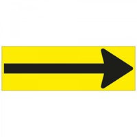 Vloersticker Pickup pijl geel/zwart 30x10cm