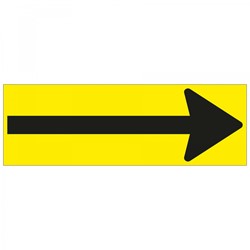 Vloersticker Pickup pijl geel/zwart 30x10cm