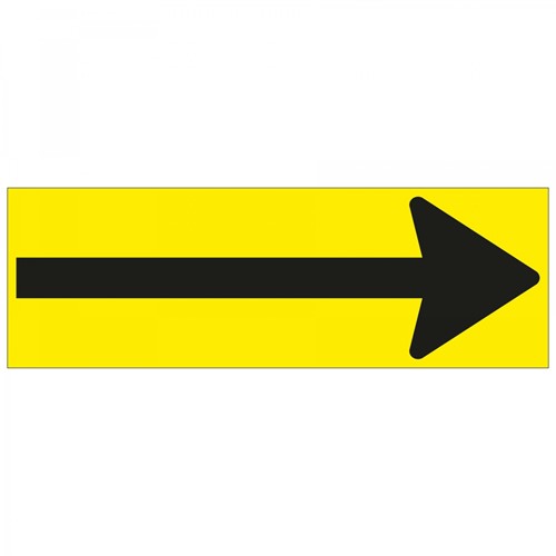 Vloersticker Pickup pijl geel/zwart 30x10cm