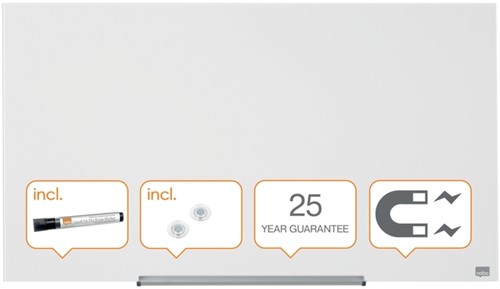 Glasbord Nobo Impression Pro 99,3x55,9cm briljant wit-3