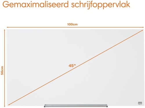 Glasbord Nobo Impression Pro 126x71cm briljant wit-5