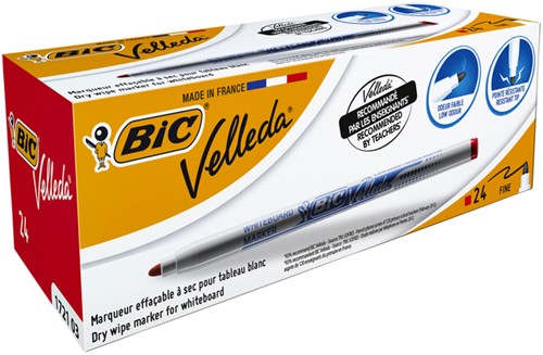 Whiteboardmarker Bic Velleda 1721 rond fijn rood-3
