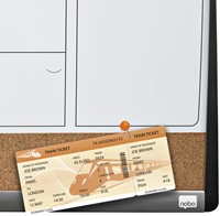 Whiteboard Nobo magnetische planner met prikbord van kurk 58,5x43cm-1