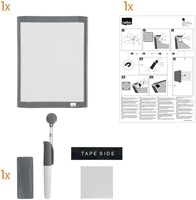 Whiteboard Nobo 21.6x28cm magnetisch assorti-10