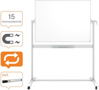 Whiteboard Nobo kantelbord mobiel 90x120cm staal-5
