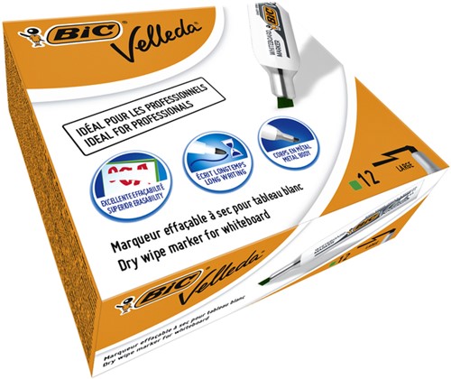 Whiteboardmarker Bic Velleda 1781 schuin large groen-2
