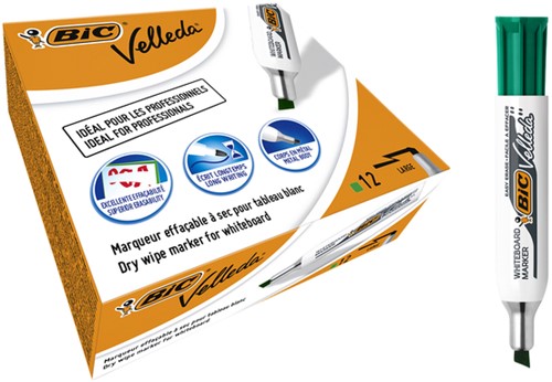 Whiteboardmarker Bic Velleda 1781 schuin large groen-3