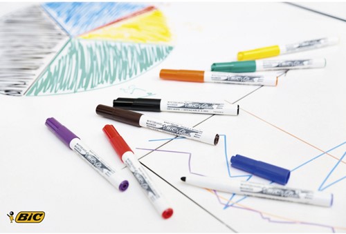 Whiteboardmarker Bic Velleda 1744 rond medium assorti 4 stuks-3