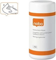 Whiteboard reinigingsdoekjes Nobo pot met 100 stuks-2